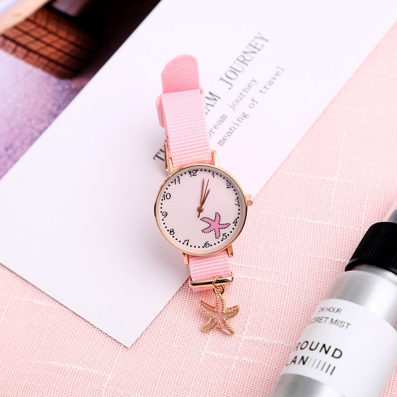 Kawaii Girl Heart Watch Lindo Colgante Macaron Mujer Reloj Estudiante Colgante Reloj