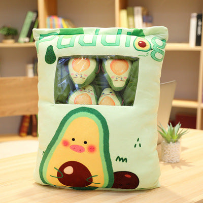 Kawaii Doll Cute Soft Peluche Snack Oreiller Pingouin, Avocat, Lapin, Corgi, Totoro