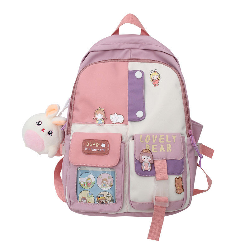Kawaii Japonais Sac À Dos Love Bear Anime All-match Grande Capacité