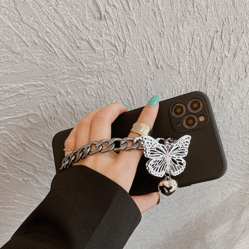 Kawaii Women's Fashion Simple Butterfly Bracelet Silicone Phone Case