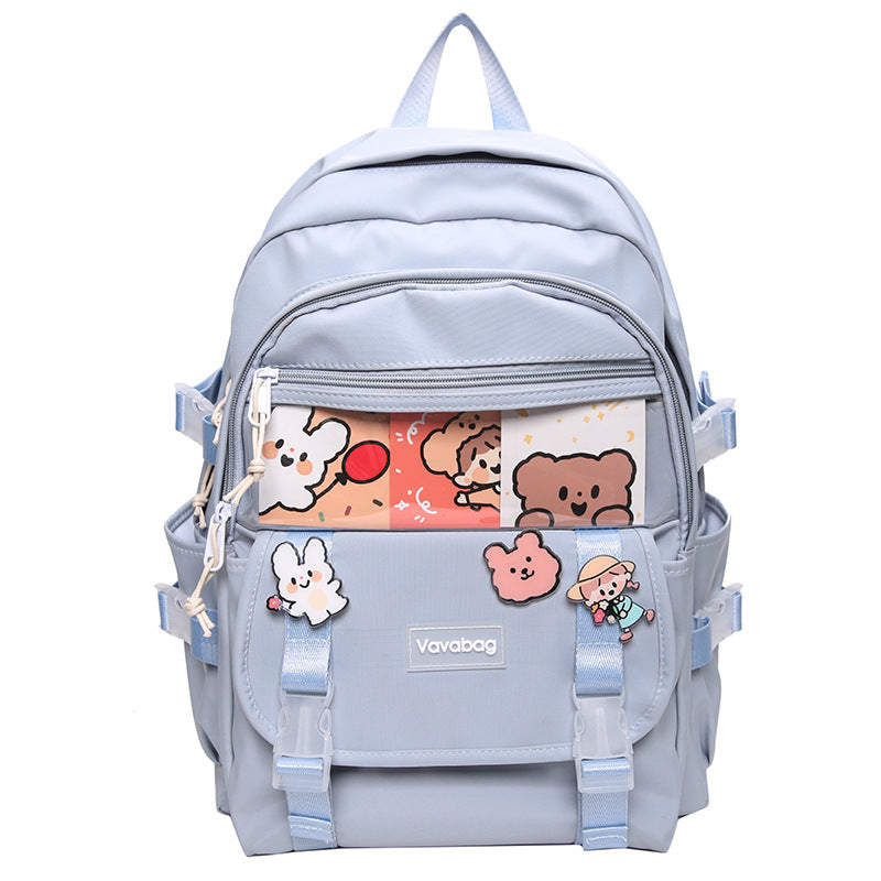 Mochila femenina japonesa Kawaii, mochila de gran capacidad con diseño de Anime bonito, moda Harajuku