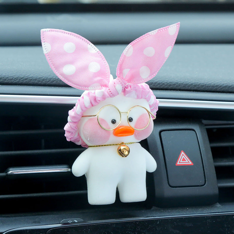 Kawaii café canard jouet dessin animé mignon canard voiture décor animaux poupées