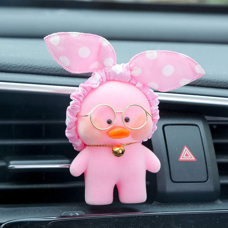Kawaii café canard jouet dessin animé mignon canard voiture décor animaux poupées