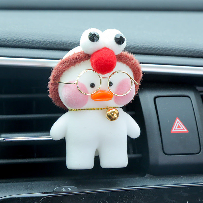 Kawaii café canard jouet dessin animé mignon canard voiture décor animaux poupées