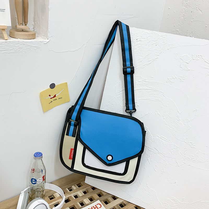 Kawaii Cartoon Art Anime Shoulder Messenger Bag Two-dimensional Trend Design