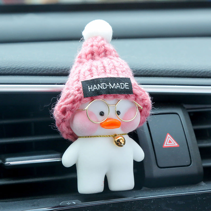 Kawaii café canard jouet dessin animé mignon canard voiture décor animaux poupées