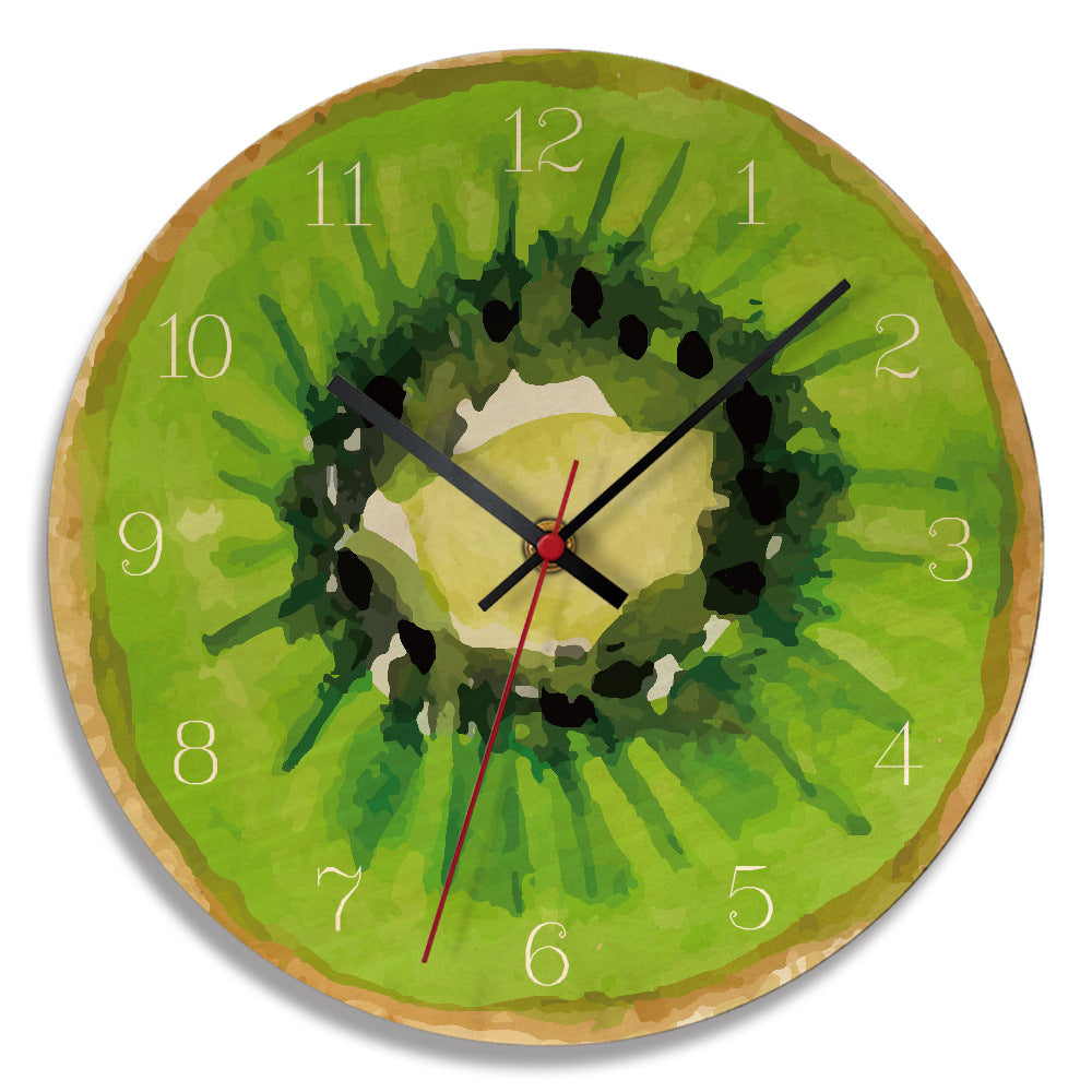 Kawaii Fruits Wooden Clock Creative Design wall clock