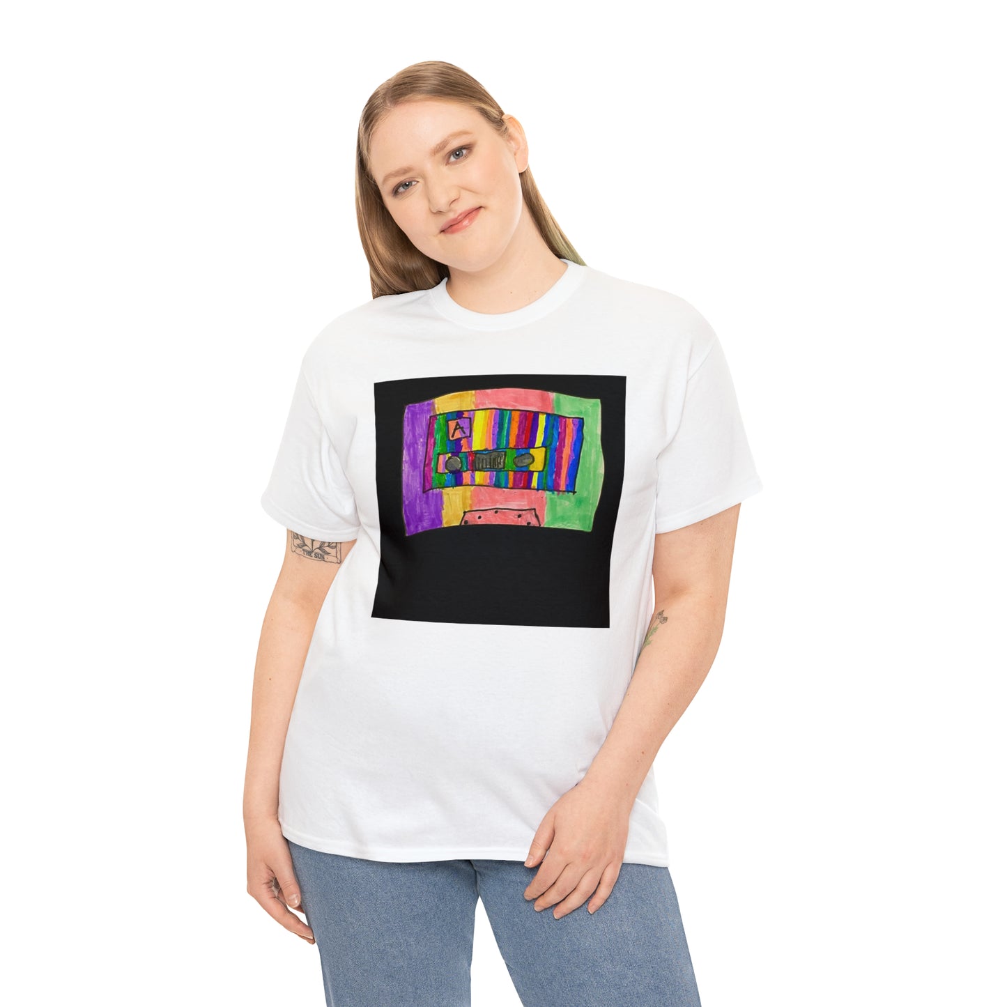 Kawaii T-shirt Cassette Vintage Art Pop Design Unisex Heavy Cotton Tee