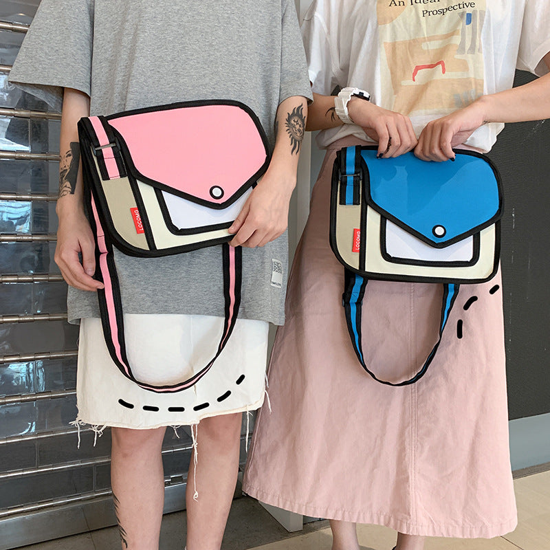 Kawaii Cartoon Art Anime Shoulder Messenger Bag Two-dimensional Trend Design