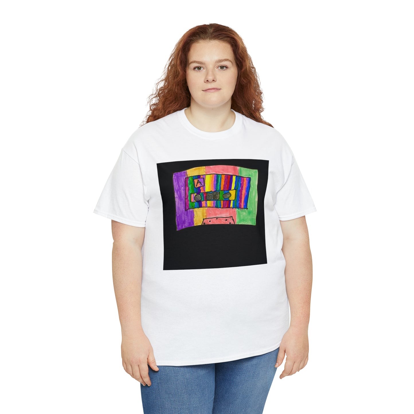 Kawaii T-shirt Cassette Vintage Art Pop Design Unisex Heavy Cotton Tee