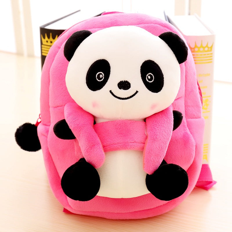 Kawaii Panda Girl Anime Cartoon Mochila de felpa Mochila escolar para niños