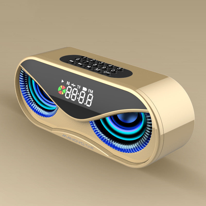 Kawaii Owl Eyes Bluetooth Speaker Colorful lights, dual speakers, digital buttons, Great Sound Cool