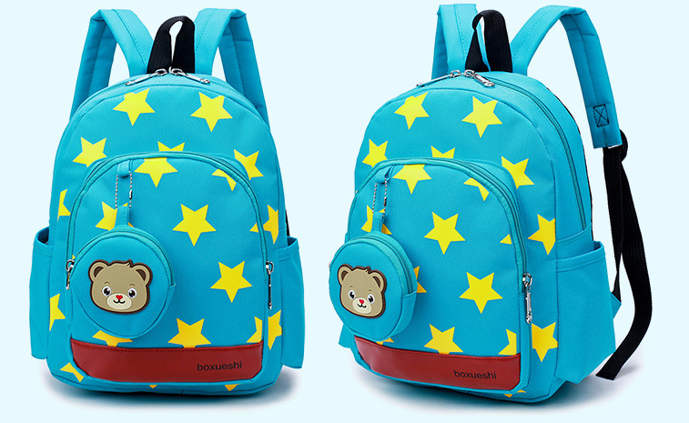 Kawaii Stars & Cute Bear School Mochila Hombro Moda Bolsa y Bear Nursery