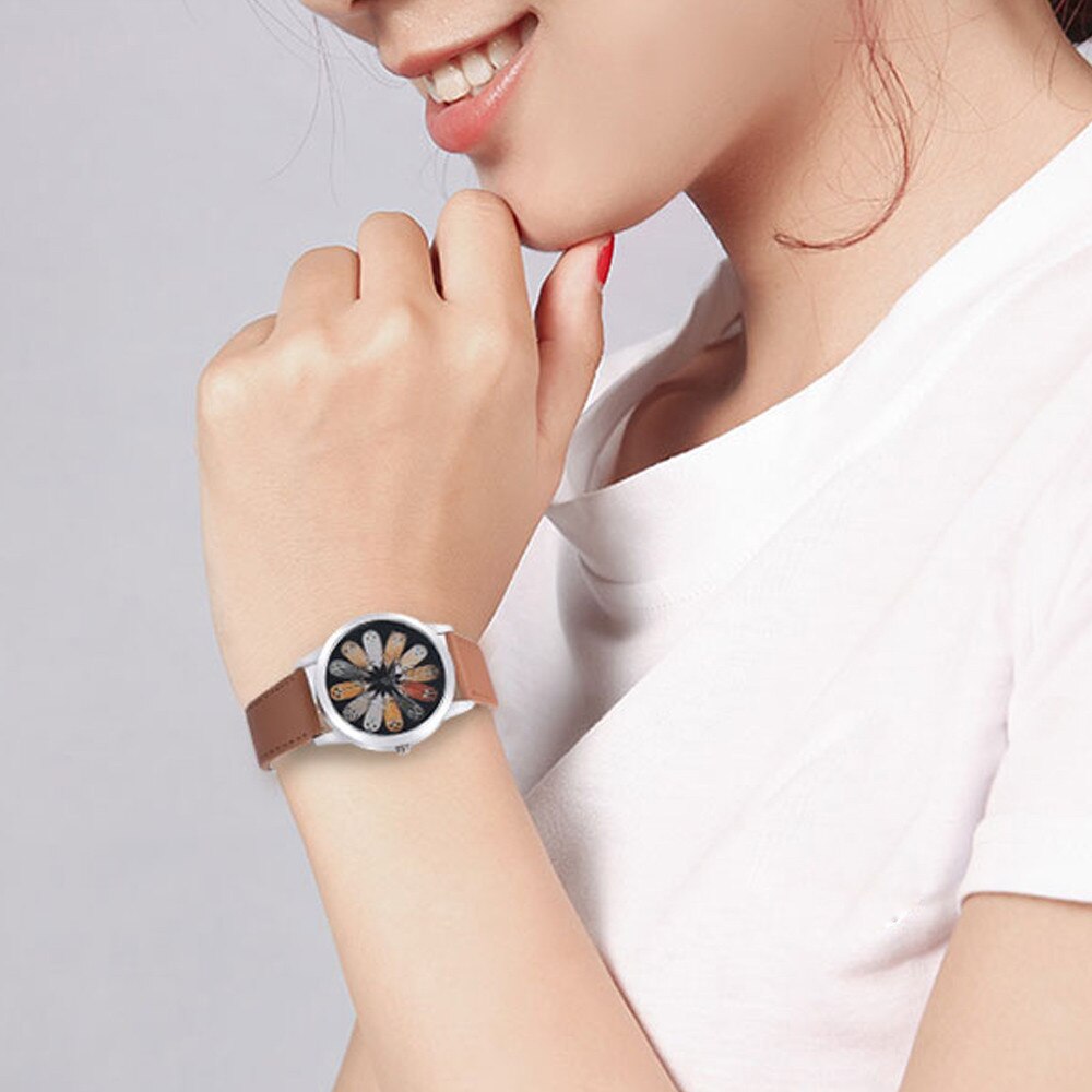 Kawaii Owl Feather Mujer Reloj Cuarzo Moda