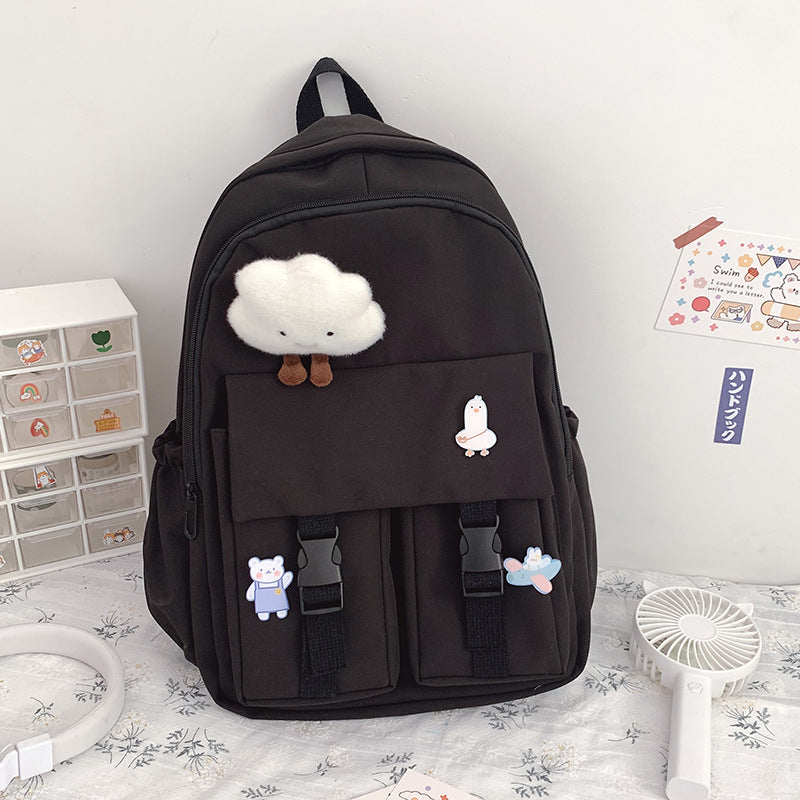 Kawaii Anime mode sac à dos lycée étudiant école mode sac à dos couleur unie