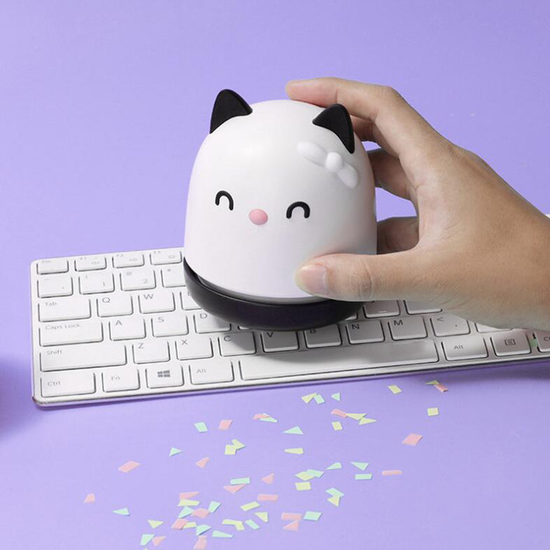 Kawaii Kitty Mini Aspirateur Aspiration Gomme Bureau Bureau Étudiant Portable De Poche