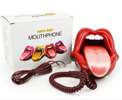 Kawaii Teléfono Sexy Labio rojo Teléfono Moda Boca grande Teléfono Labio rojo Amor Teléfono Vintage