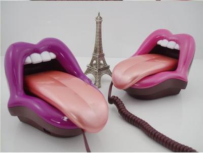 Kawaii Teléfono Sexy Labio rojo Teléfono Moda Boca grande Teléfono Labio rojo Amor Teléfono Vintage