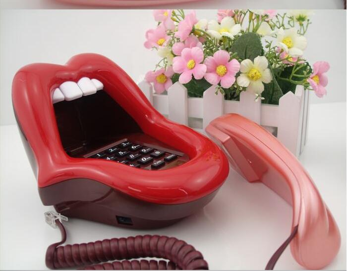 Kawaii Teléfono Sexy Labio rojo Teléfono Moda Boca grande Teléfono Labio rojo Amor Teléfono Vintage