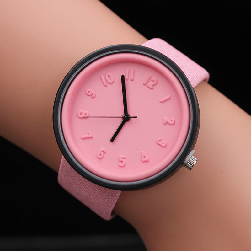 Reloj de mujer de moda Kawaii Reloj de caramelo de mujer de cuero