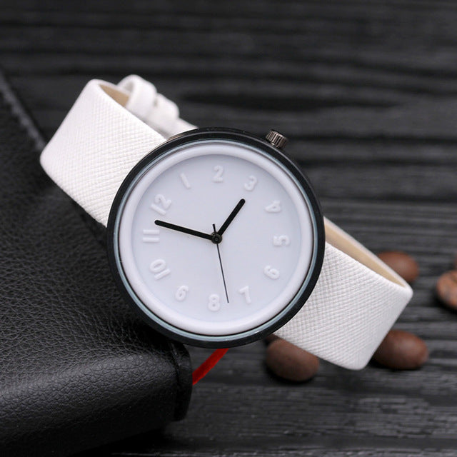 Reloj de mujer de moda Kawaii Reloj de caramelo de mujer de cuero