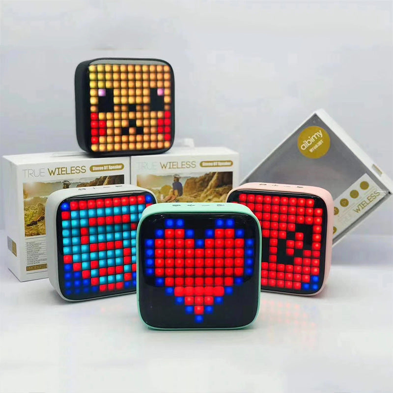 Speaker Pixel Screen Layouts Square LED Creative Bluetooth Great Sound Cool Designs