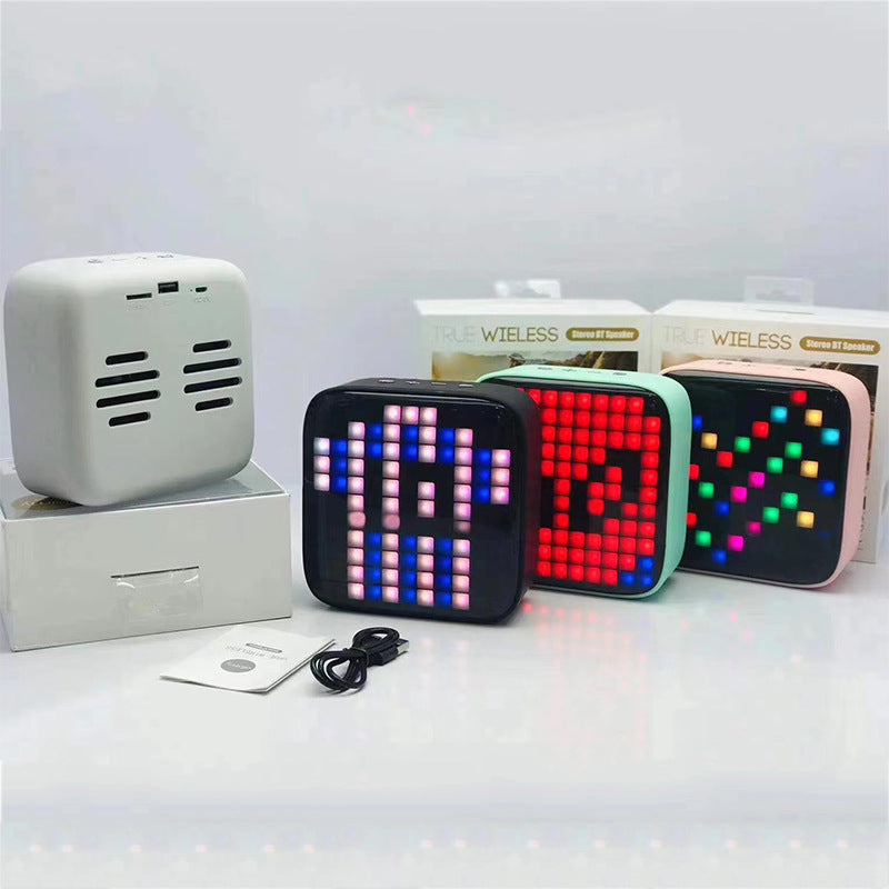Speaker Pixel Screen Layouts Square LED Creative Bluetooth Great Sound Cool Designs