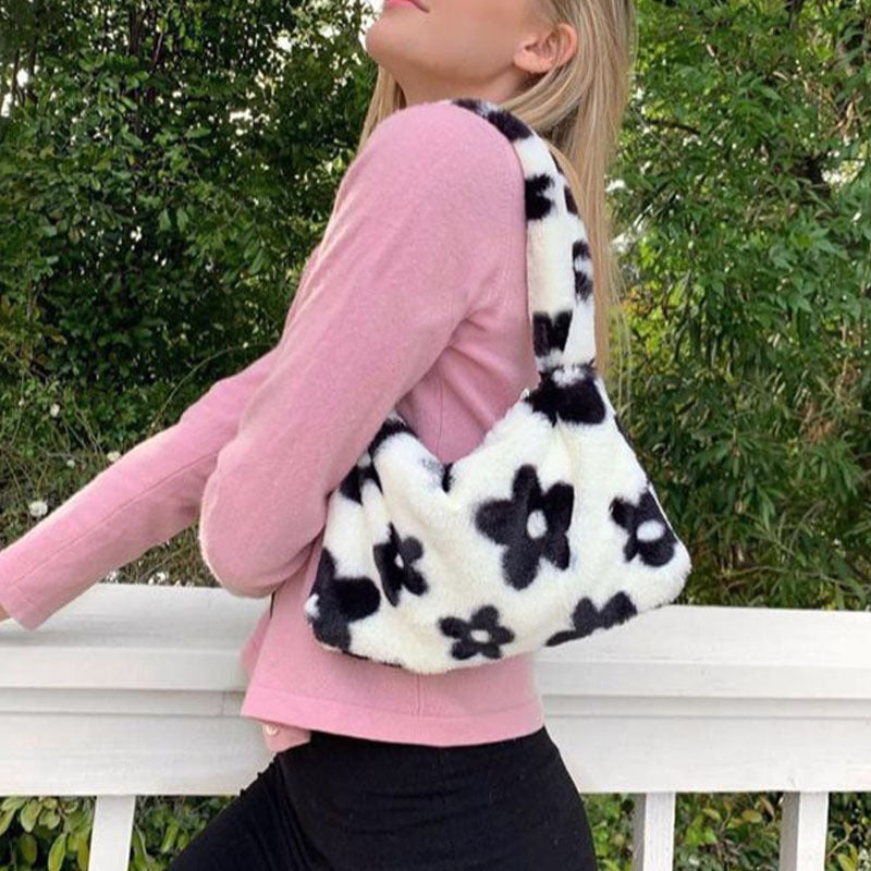 Sac à bandoulière en peluche doux et mignon Kawaii