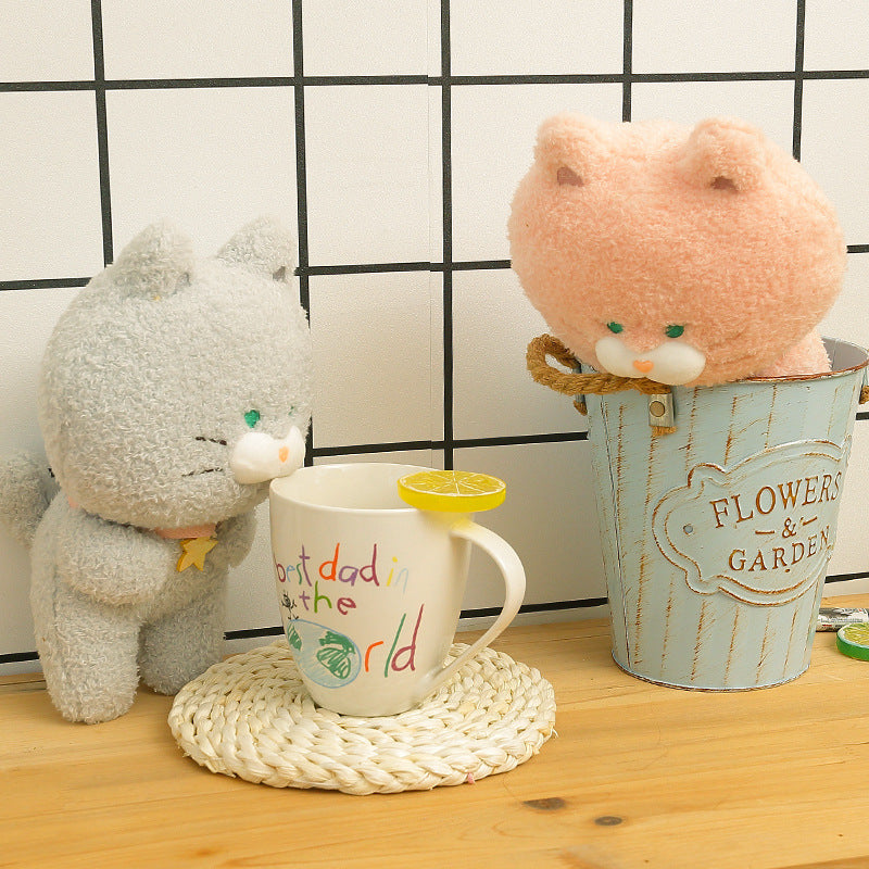 Muñeco de peluche Kawaii Cat, muñeco de trapo bonito
