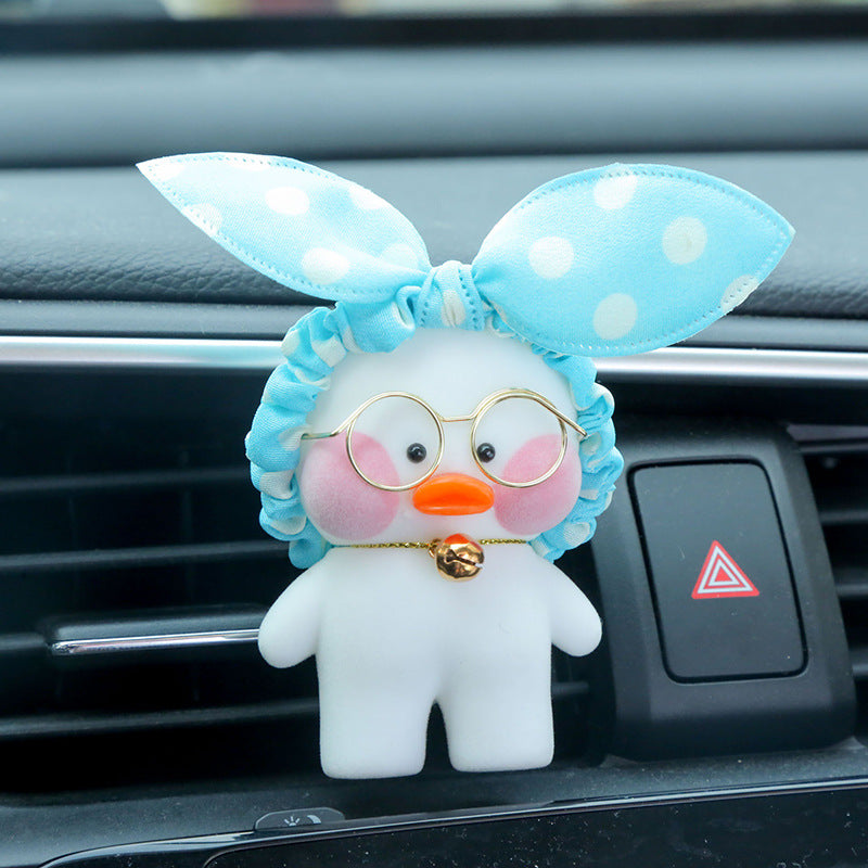 Kawaii café canard jouet dessin animé mignon canard voiture décor animaux poupées