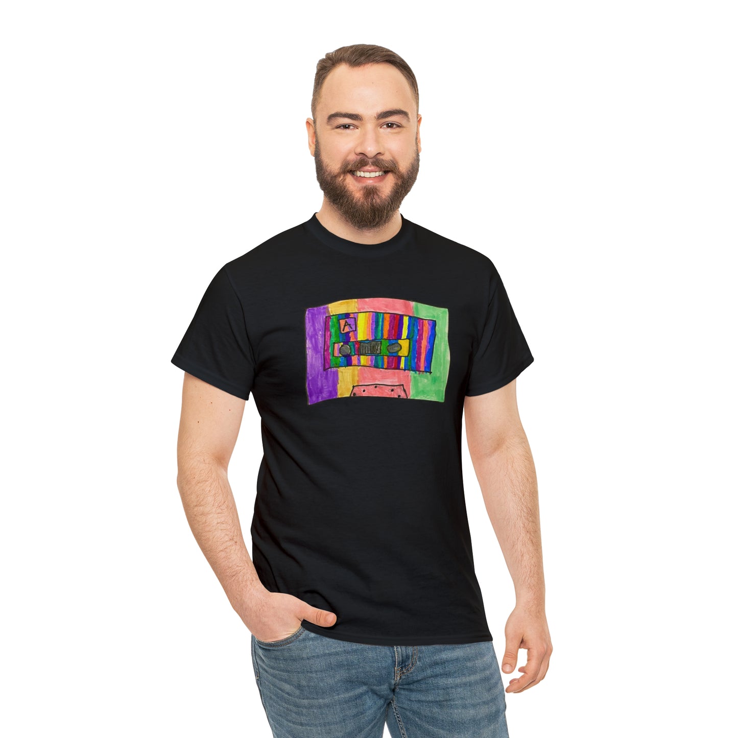 Kawaii T-shirt Cassette Vintage Art Pop Design Unisex Heavy Cotton Tee