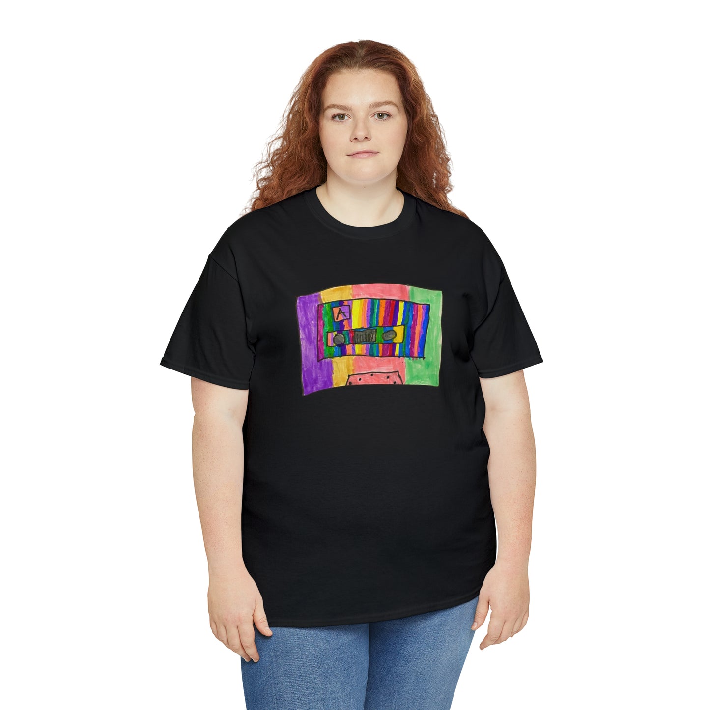 Kawaii T-shirt Cassette Vintage Art Pop Design Unisex Heavy Cotton Tee