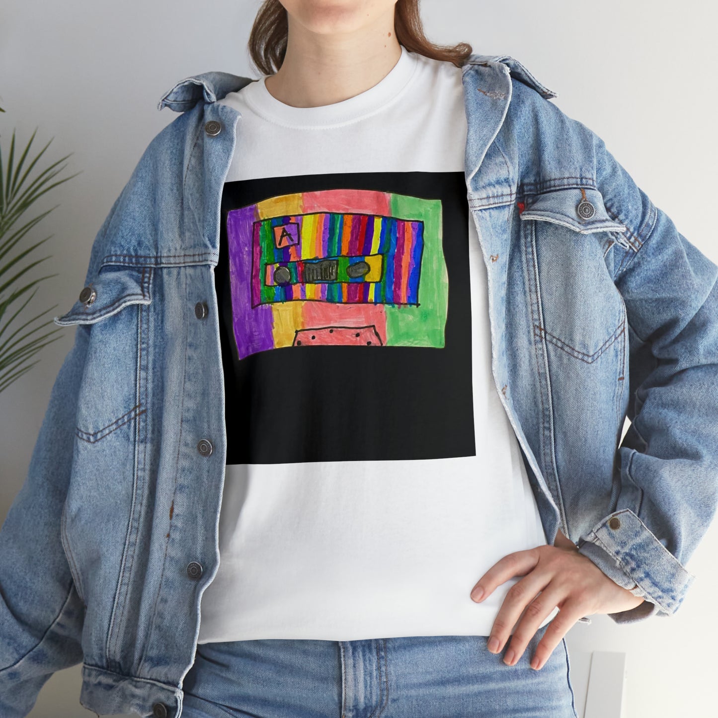 Kawaii T-shirt Cassette Vintage Art Pop Design Unisex Heavy Cotton Tee