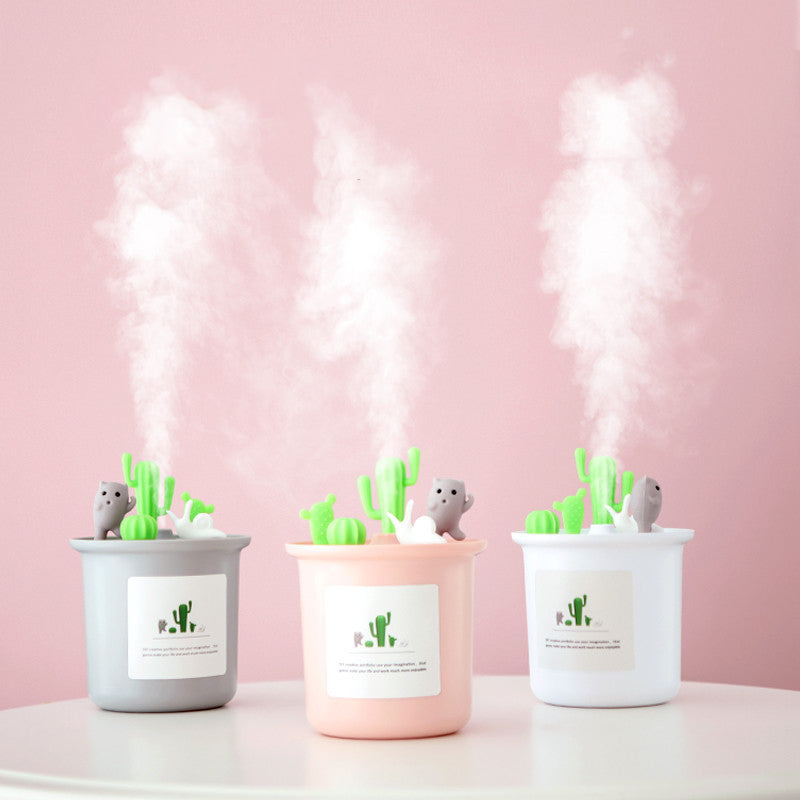 Kawaii Cactus Chat Escargot Amis Humidificateur Créatif Conception Mignonne