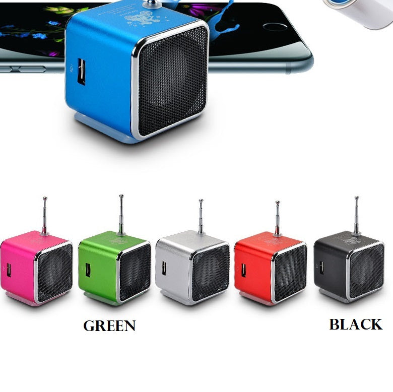 Haut-parleur Bluetooth Kawaii Creative Vintage Radio U Port avec écran Mini carte TDV26