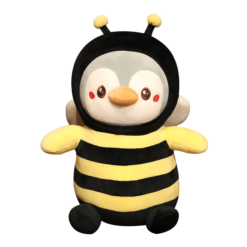 Oreiller de poupée en peluche Kawaii Pingouin avec costume d'animal mignon