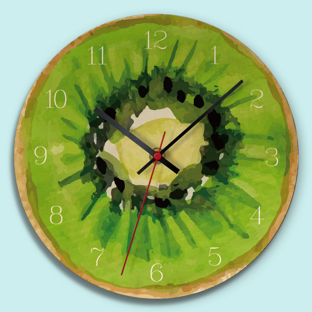 Kawaii Fruits Wooden Clock Creative Design wall clock