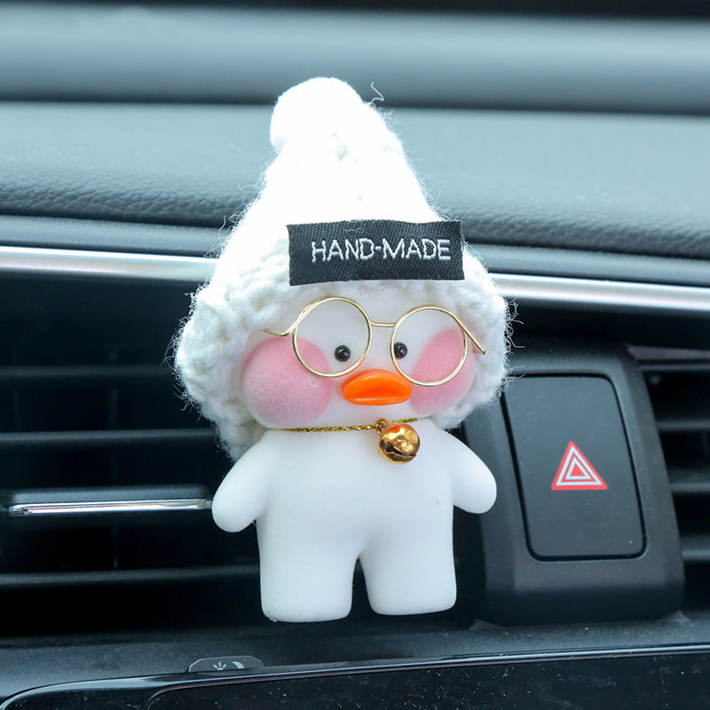 Kawaii café canard jouet dessin animé mignon canard voiture décor animaux poupées