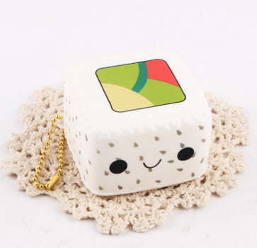 Juguete para aliviar el estrés, juguetes de crecimiento lento, cara de dibujos animados Kawaii, lindo y delicioso Sushi, regalo para niños