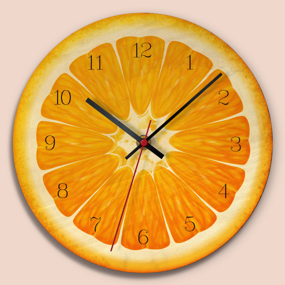 Kawaii Fruits Wooden Clock Creative Design wall clock
