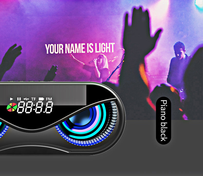 Kawaii Owl Eyes Bluetooth Speaker Colorful lights, dual speakers, digital buttons, Great Sound Cool