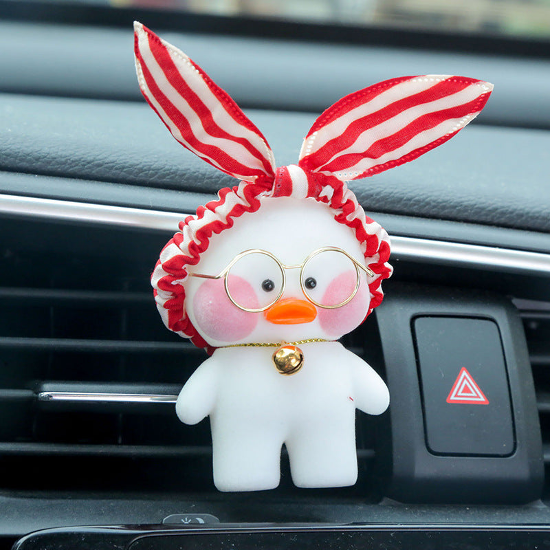 Kawaii café canard jouet dessin animé mignon canard voiture décor animaux poupées
