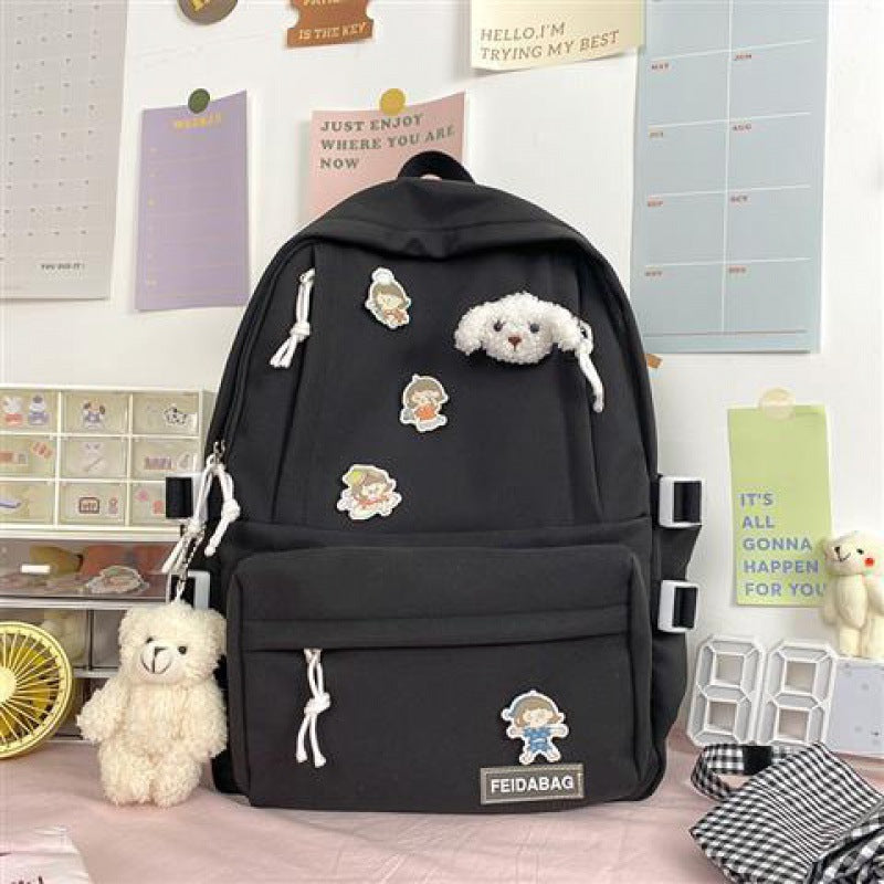 Kawaii Original Simple Tout Match Japonais Sac À Dos Junior Adolescents Étudiants