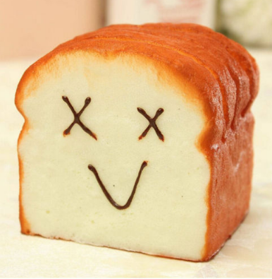 Kawaii Toast Cute Phone Holder Squishy Stress and Anxiety Relief Toys Slow Rising Simulation