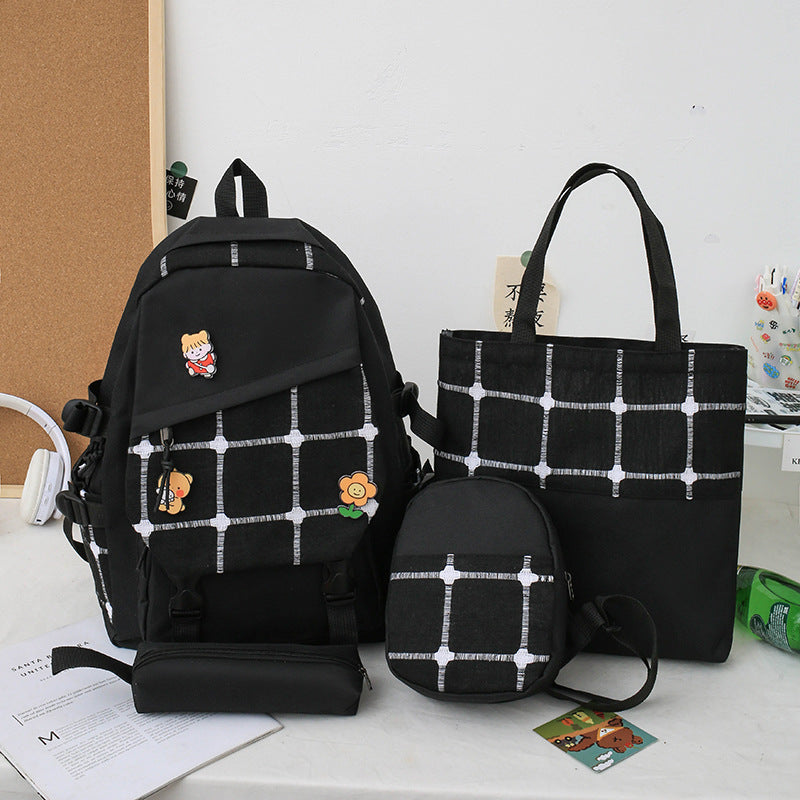Mochila de gran capacidad para mujer Kawaii para estudiantes de secundaria