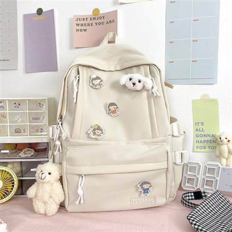 Kawaii Original Simple Tout Match Japonais Sac À Dos Junior Adolescents Étudiants