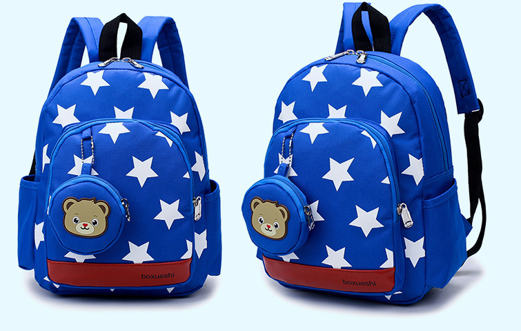 Kawaii Stars & Cute Bear School Mochila Hombro Moda Bolsa y Bear Nursery
