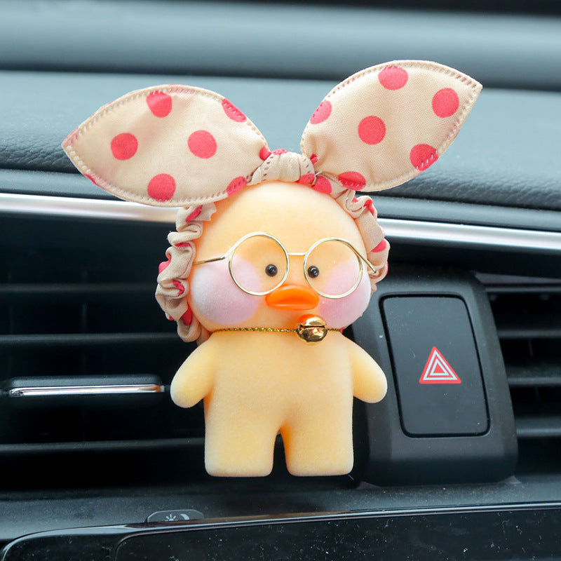 Kawaii café canard jouet dessin animé mignon canard voiture décor animaux poupées