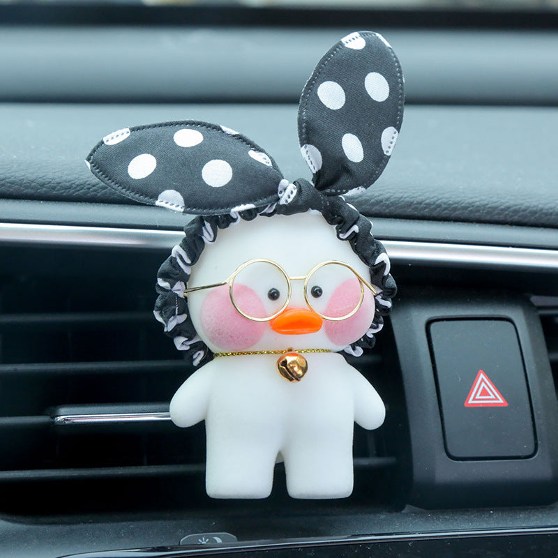 Kawaii café canard jouet dessin animé mignon canard voiture décor animaux poupées