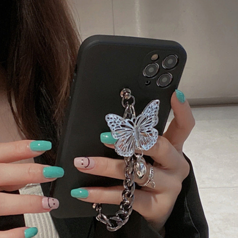 Kawaii Women's Fashion Simple Butterfly Bracelet Silicone Phone Case